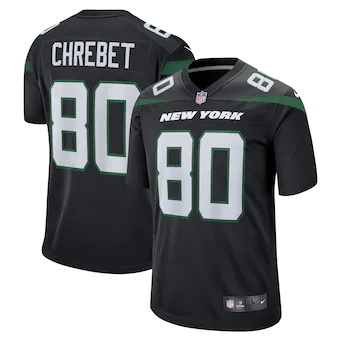 mens nike wayne chrebet black new york jets retired player 